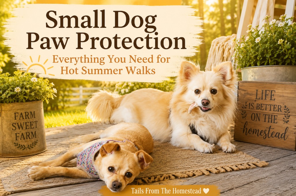 Boomer and Ollie small dogs summer paw protection tips